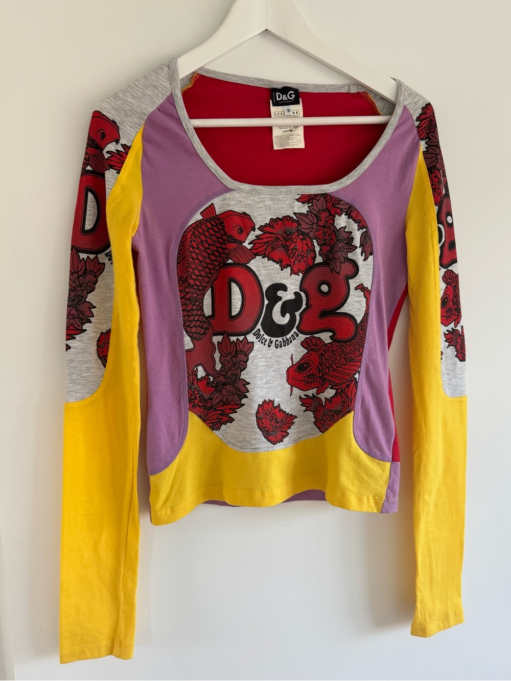 D&G Dolce&Gabbana Koi Fish Long Sleeve Vintage Top